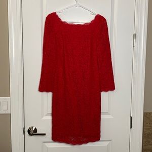 Red laced dress